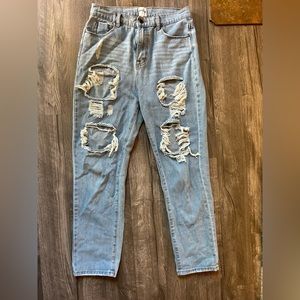Distressed Princess Polly Jeans Size 10